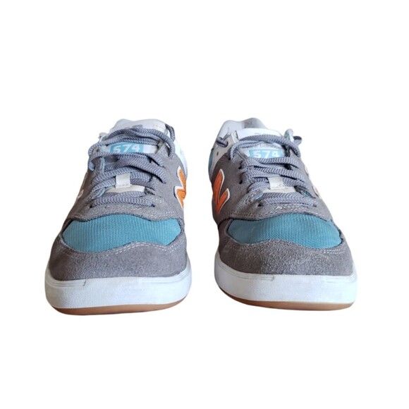 New Balance All Coast Shoe\'s Men\'s Sneakers AM574PGO (Grey/Orange) Size 8 2E main image 11